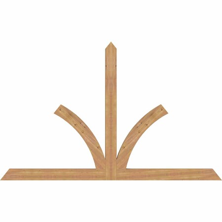 Ekena Millwork Richland Timber Gable Bracket, Western Red Cedar, 108"W x 68"H x 3 1/2"D x 5 1/2"F, 15/12 Pitch GBW108X68X0406RIC00SWR